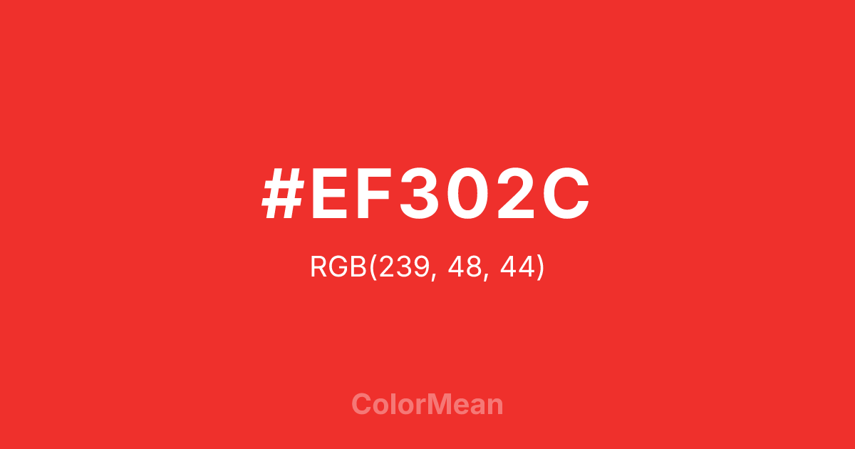 #EF302C color swatch