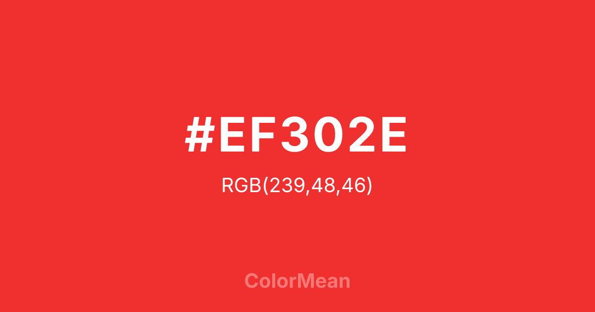 #EF302E color swatch