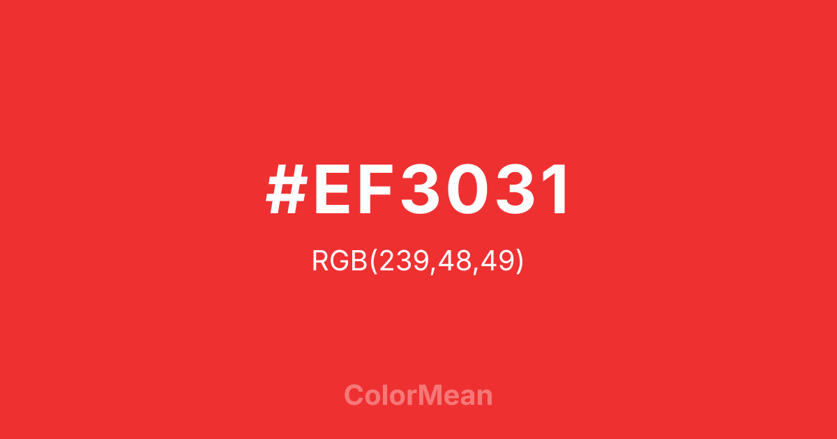 #EF3031 color swatch