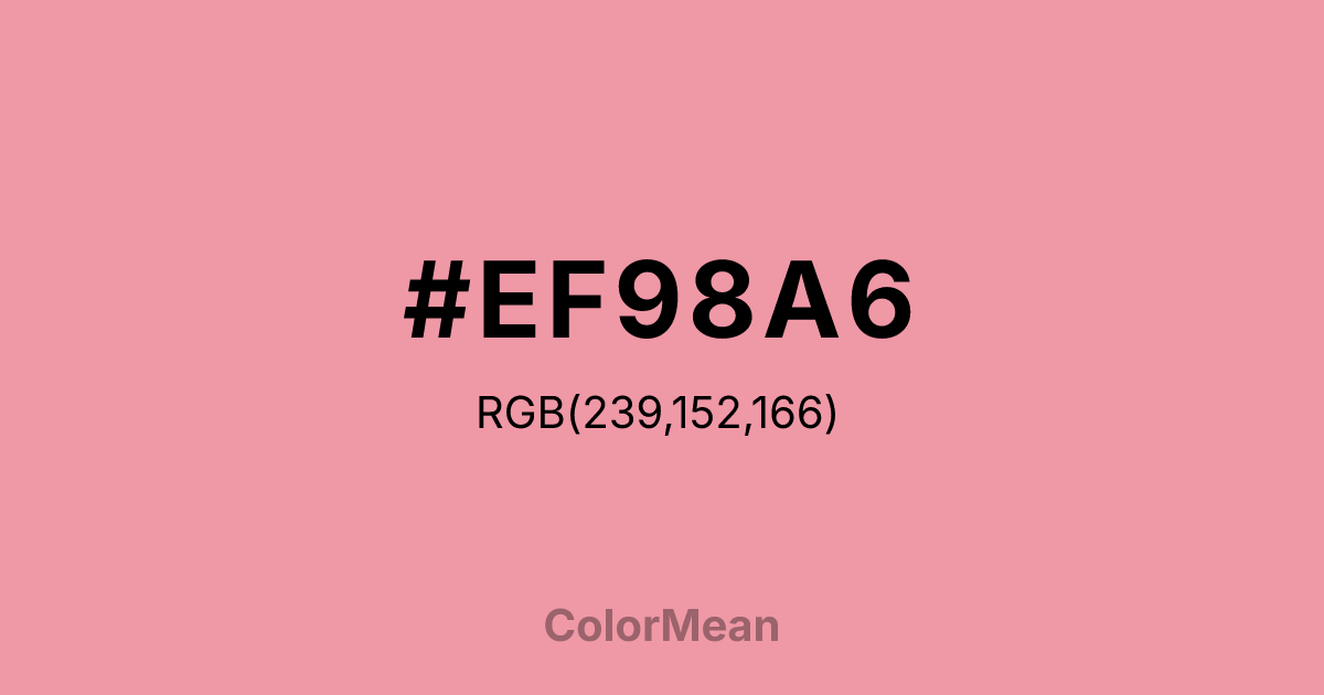 #EF98A6 color swatch