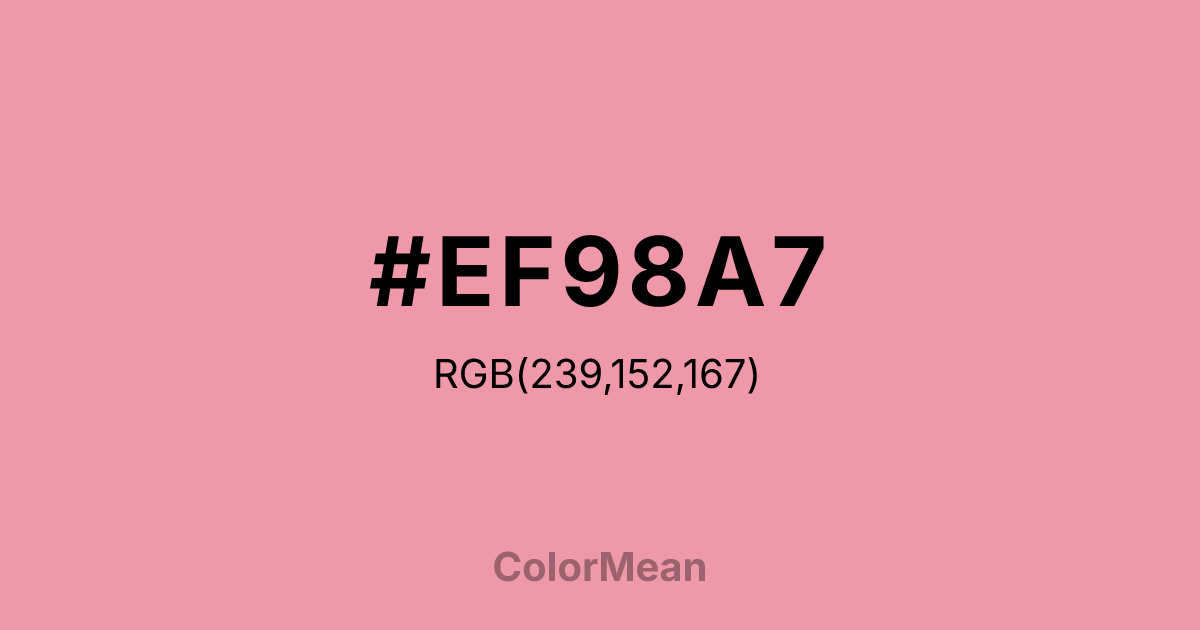 #EF98A7 color swatch