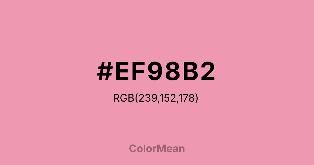 #EF98B2 color swatch