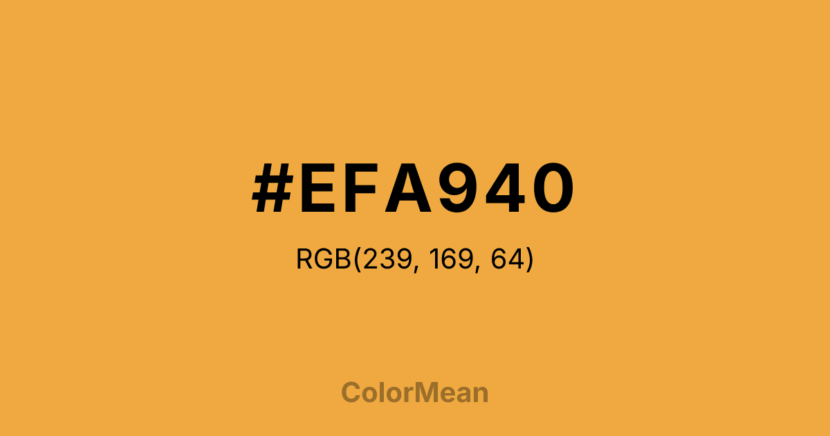 #EFA940 color swatch