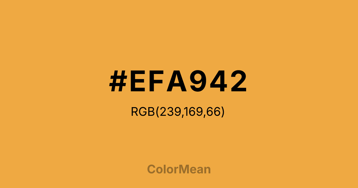 #EFA942 color swatch