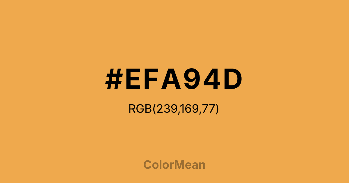 #EFA94D color swatch