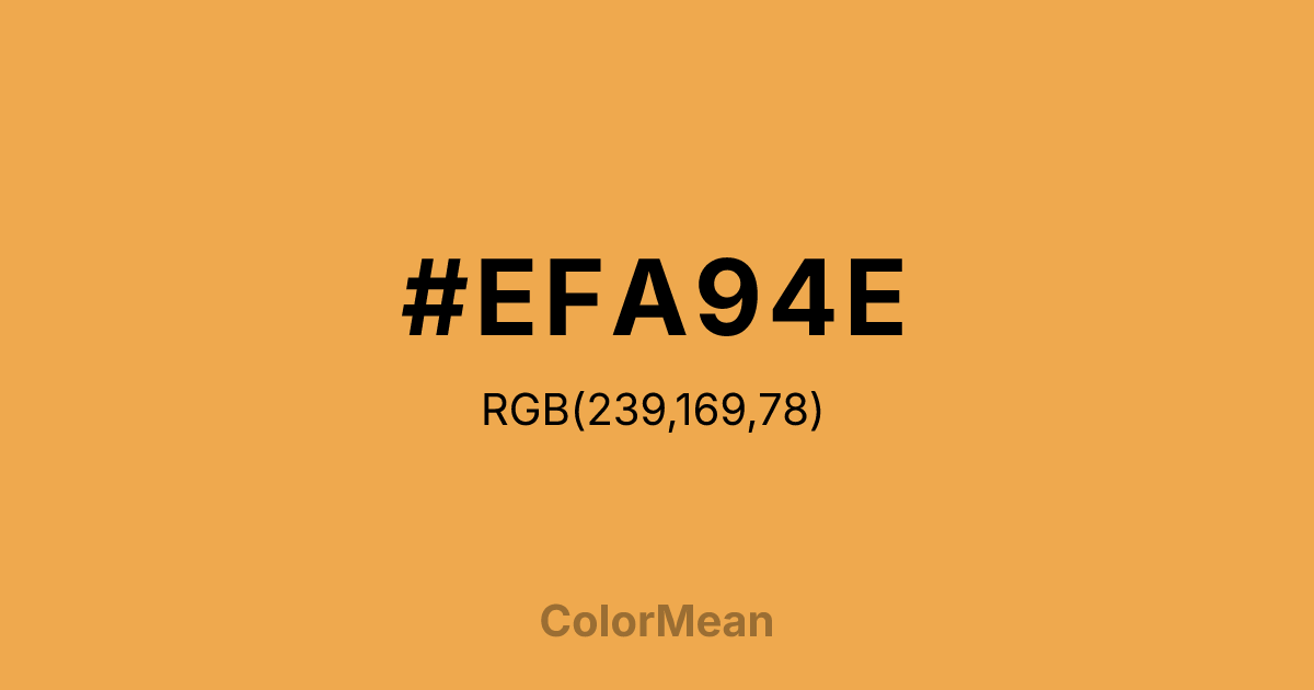 #EFA94E color swatch
