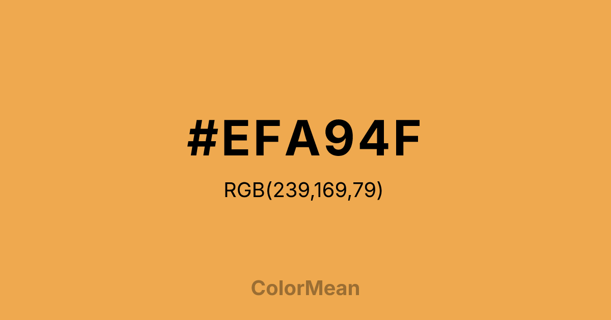#EFA94F color swatch