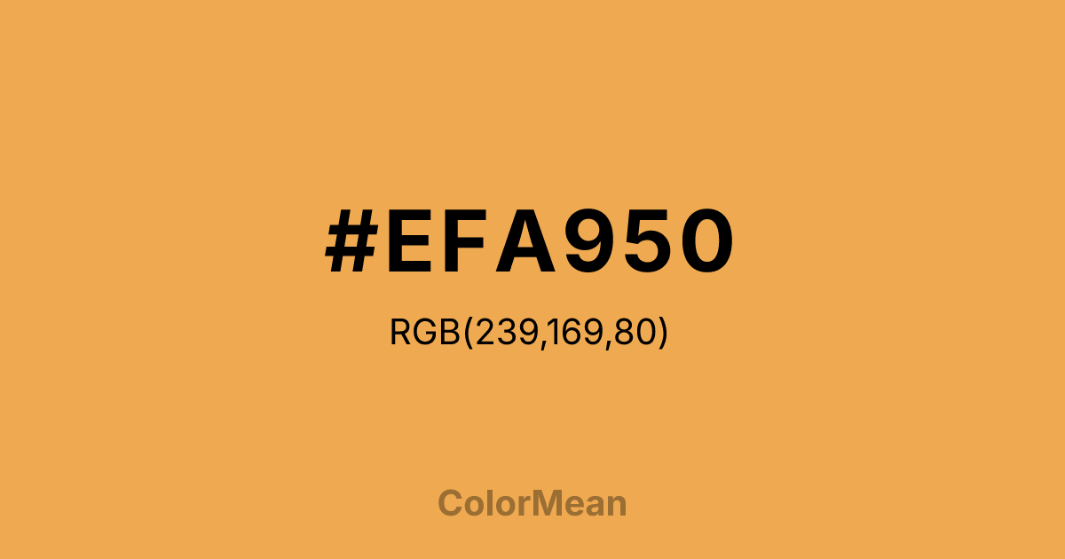 #EFA950 color swatch