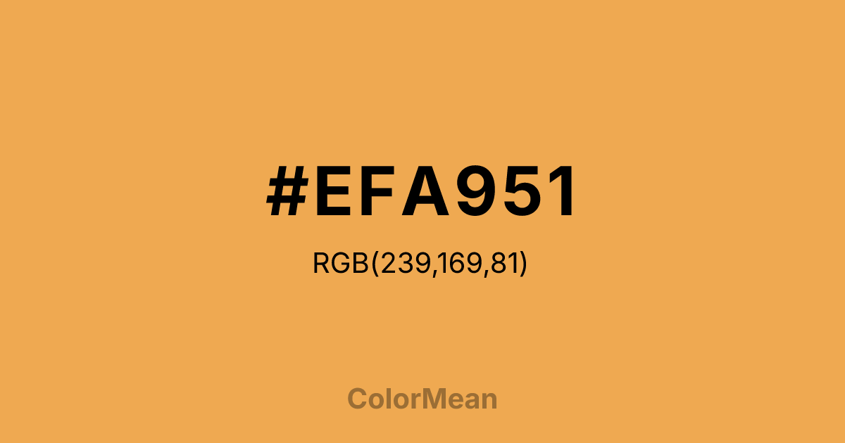 #EFA951 color swatch