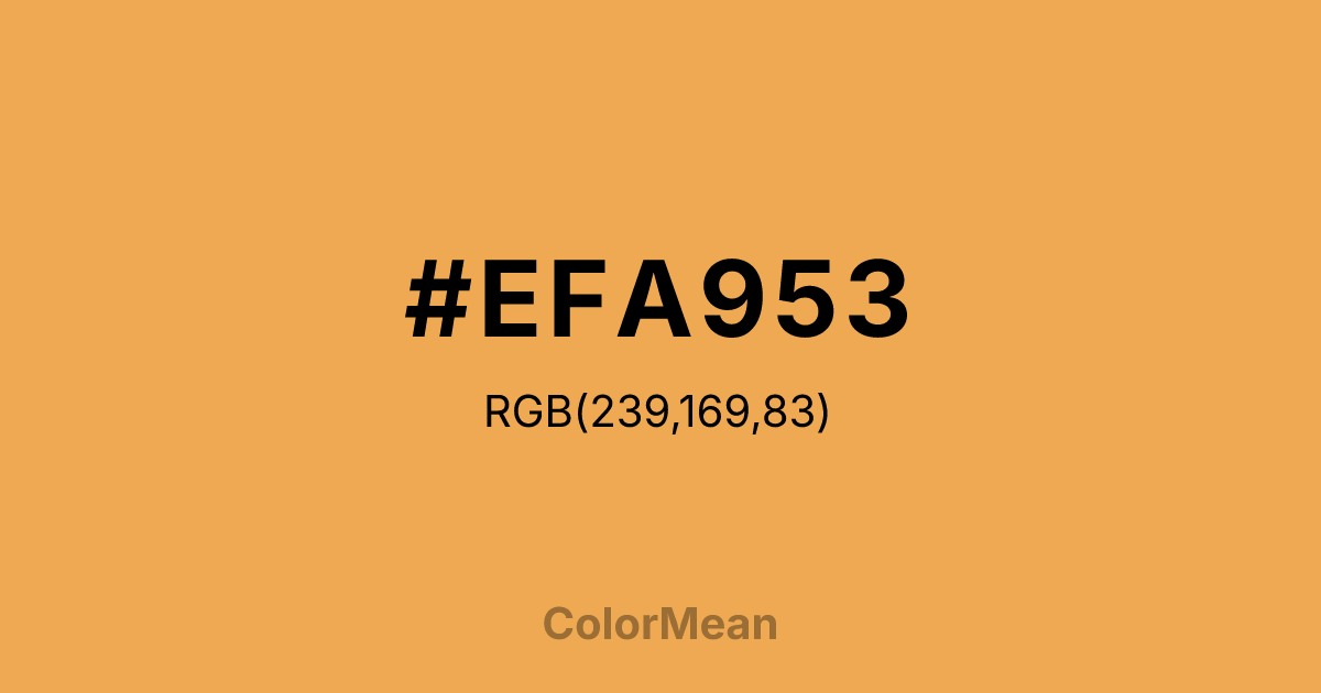 #EFA953 color swatch