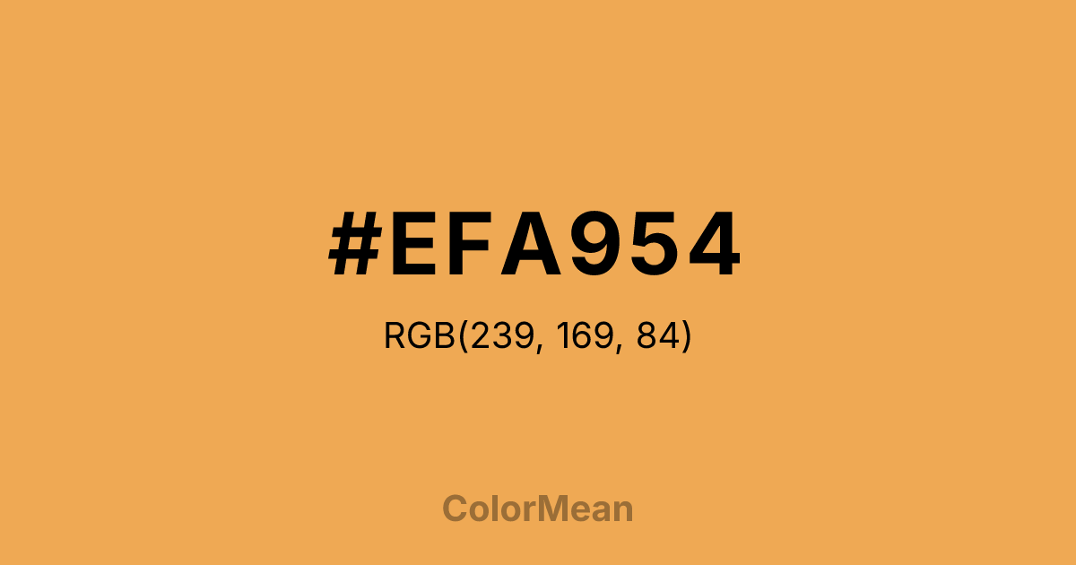 #EFA954 color swatch