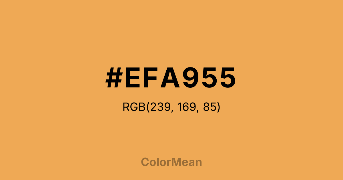 #EFA955 color swatch