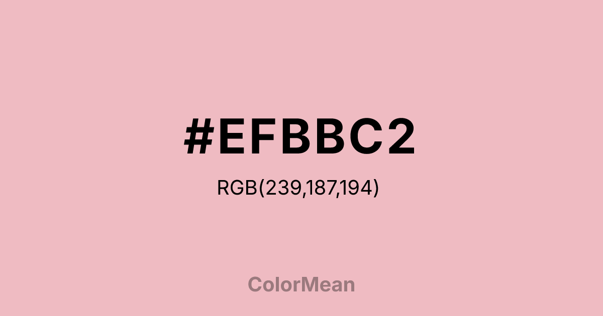 #EFBBC2 color swatch