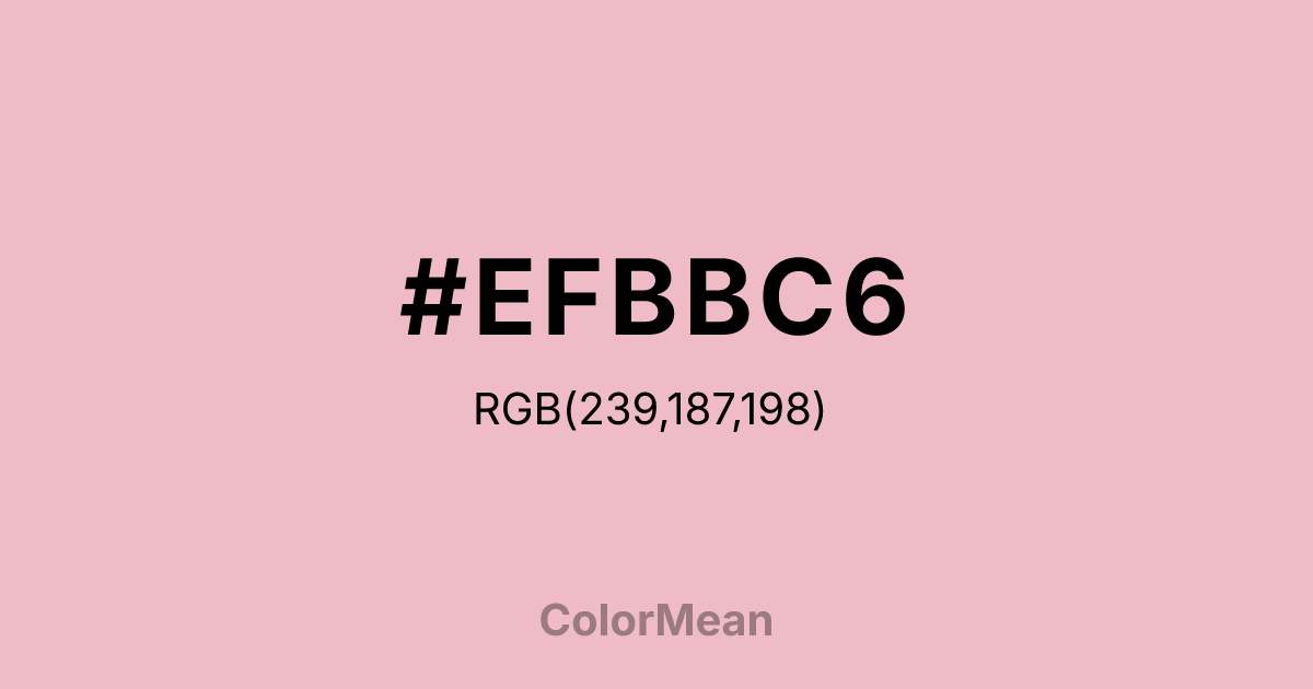 #EFBBC6 color swatch