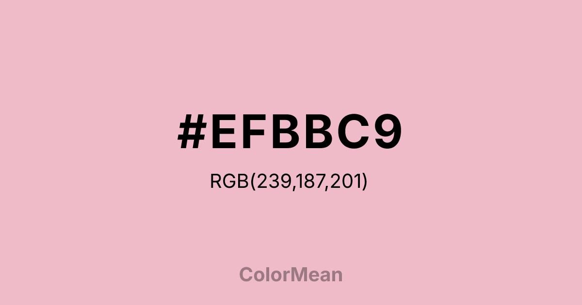 #EFBBC9 color swatch