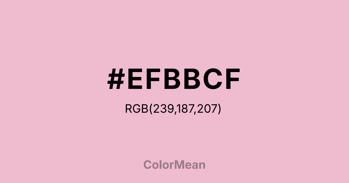 #EFBBCF color swatch