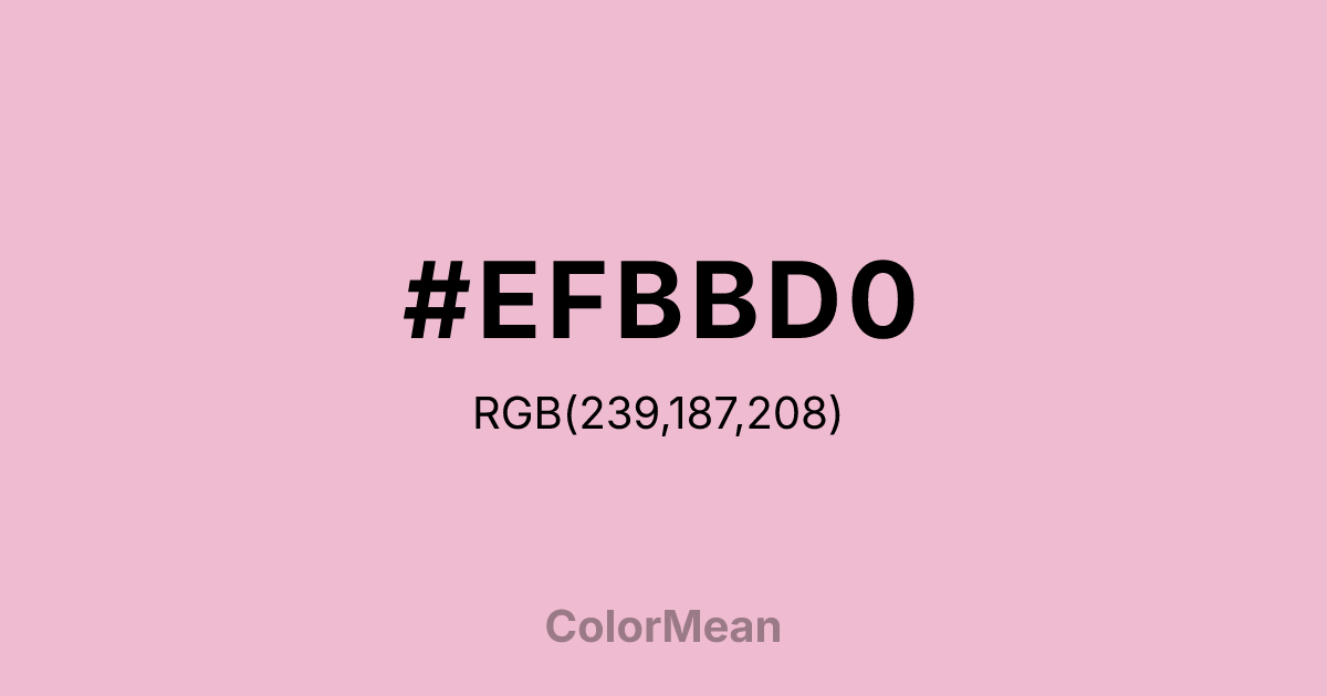 #EFBBD0 color swatch