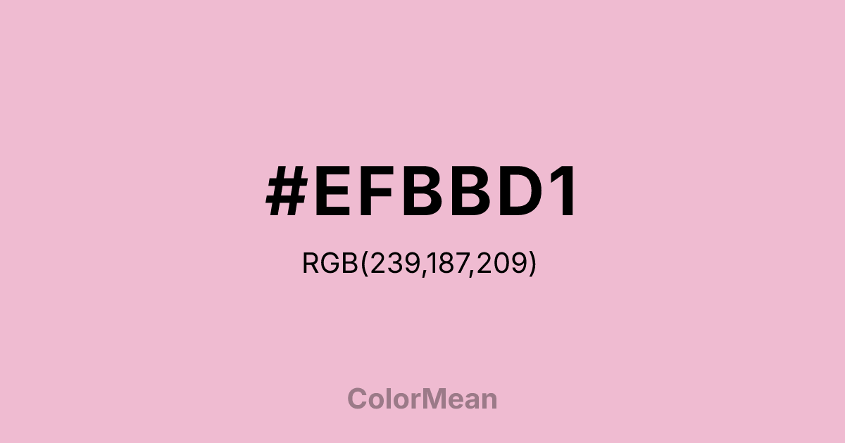 #EFBBD1 color swatch
