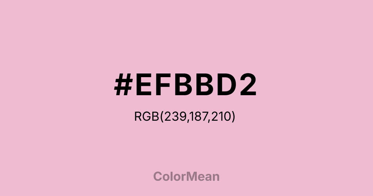 #EFBBD2 color swatch