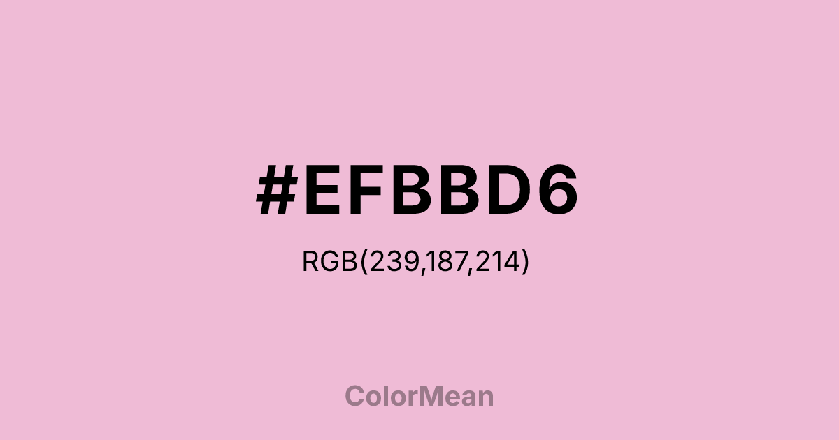 #EFBBD6 color swatch