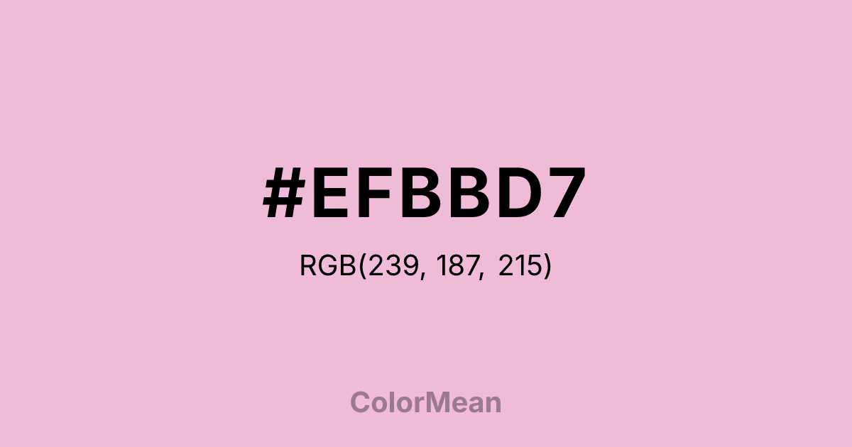#EFBBD7 color swatch