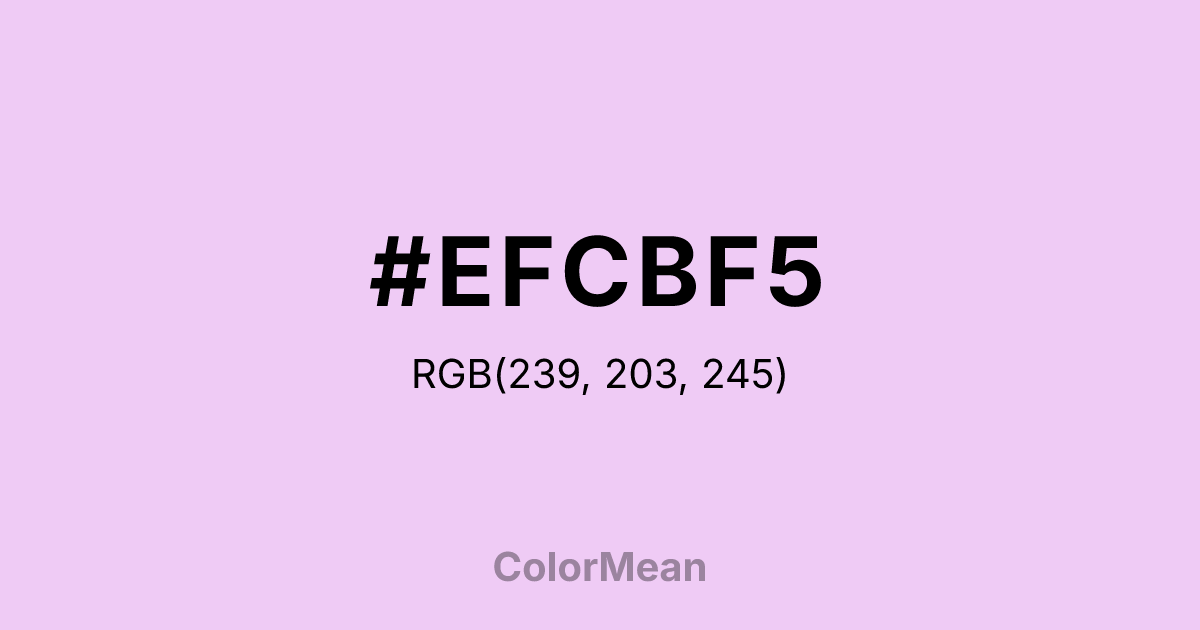 #EFCBF5 color swatch