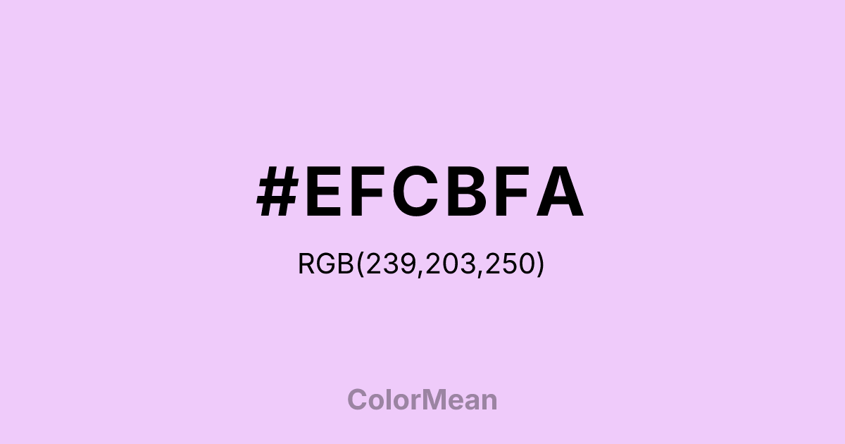 #EFCBFA color swatch