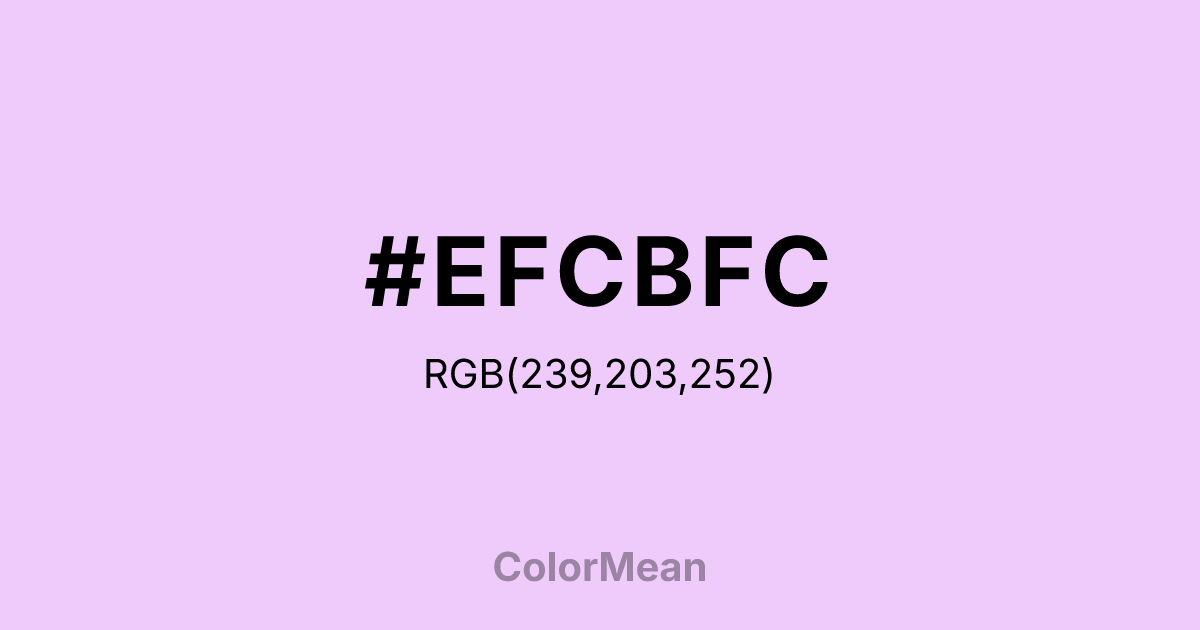 #EFCBFC color swatch