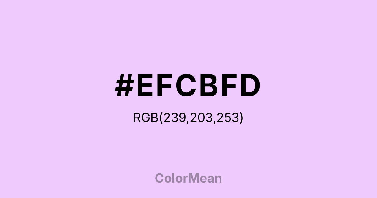 #EFCBFD color swatch