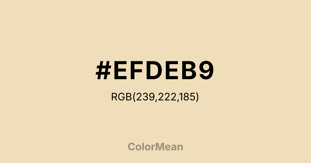 #EFDEB9 color swatch