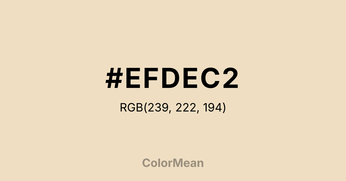 #EFDEC2 color swatch