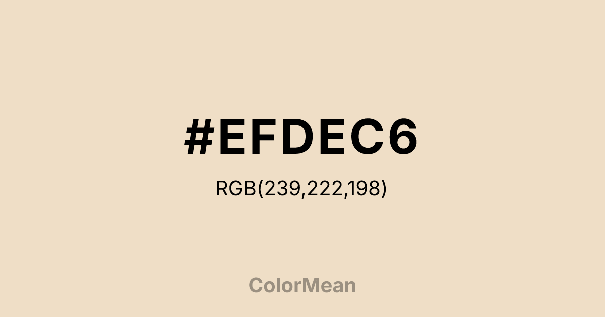 #EFDEC6 color swatch