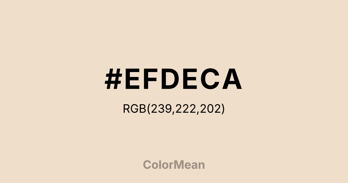 #EFDECA color swatch