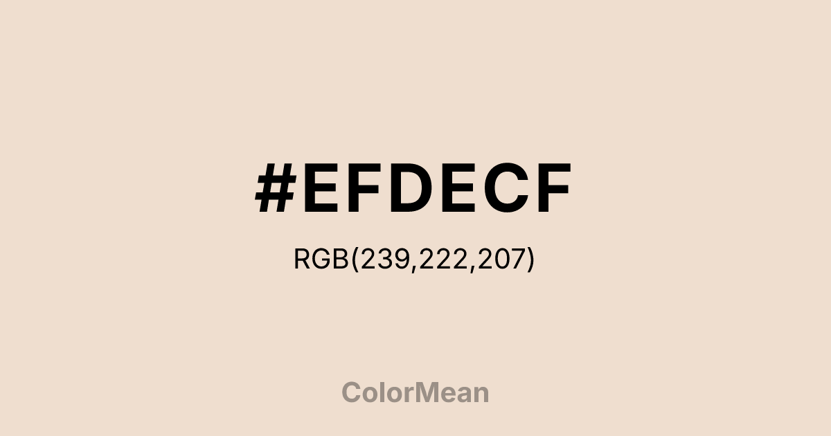 #EFDECF color swatch