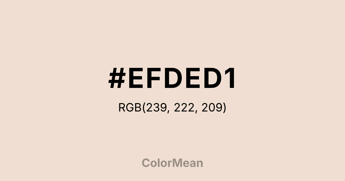 #EFDED1 color swatch