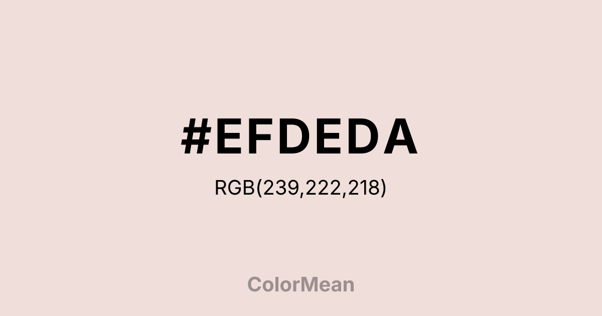 #EFDEDA color swatch