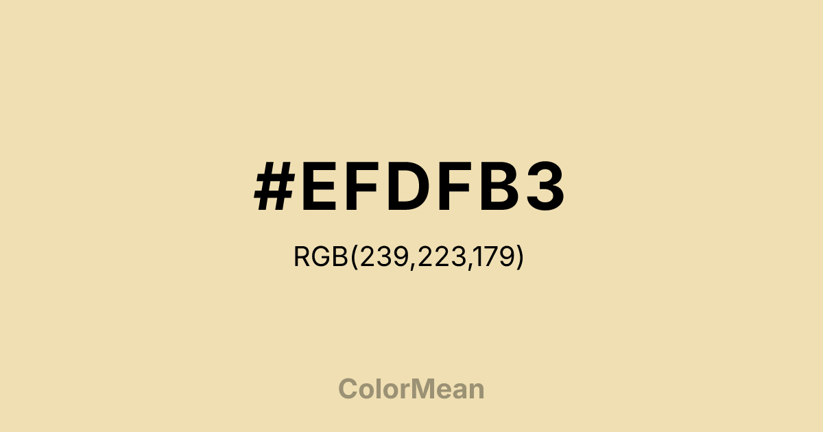 #EFDFB3 color swatch