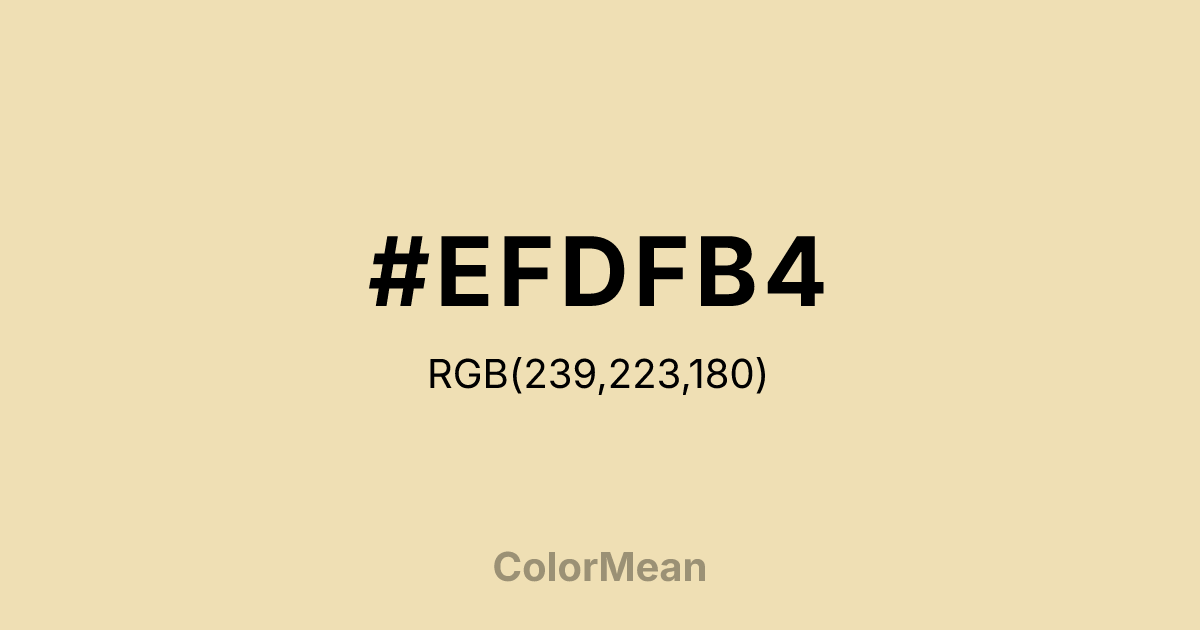 #EFDFB4 color swatch