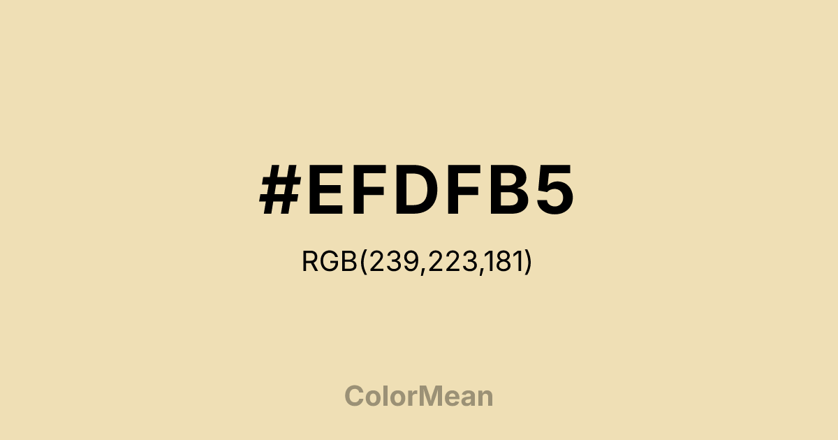 #EFDFB5 color swatch