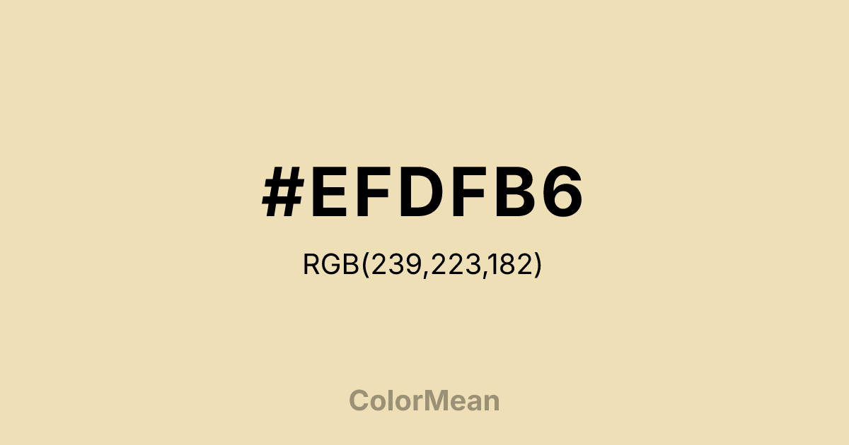 #EFDFB6 color swatch