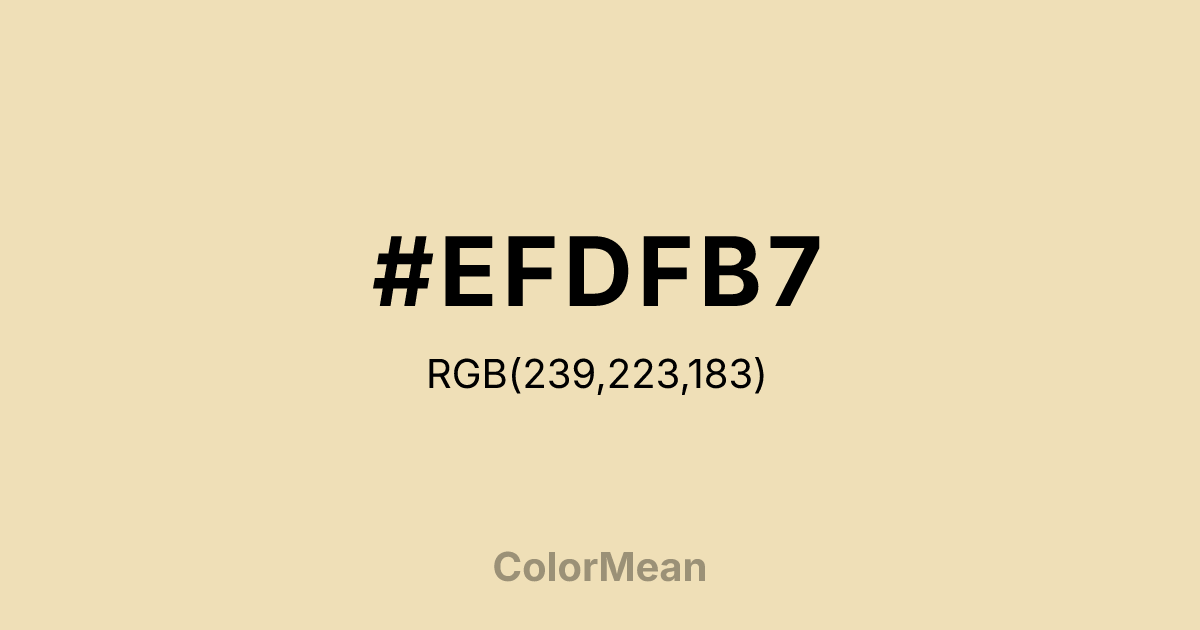 #EFDFB7 color swatch