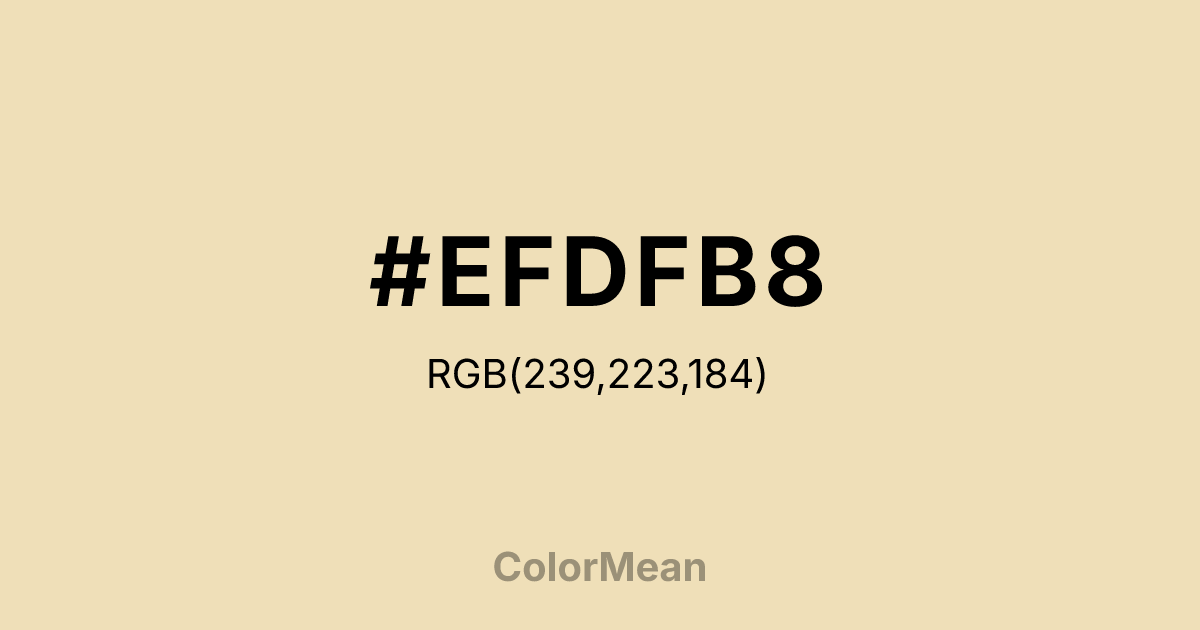 #EFDFB8 color swatch