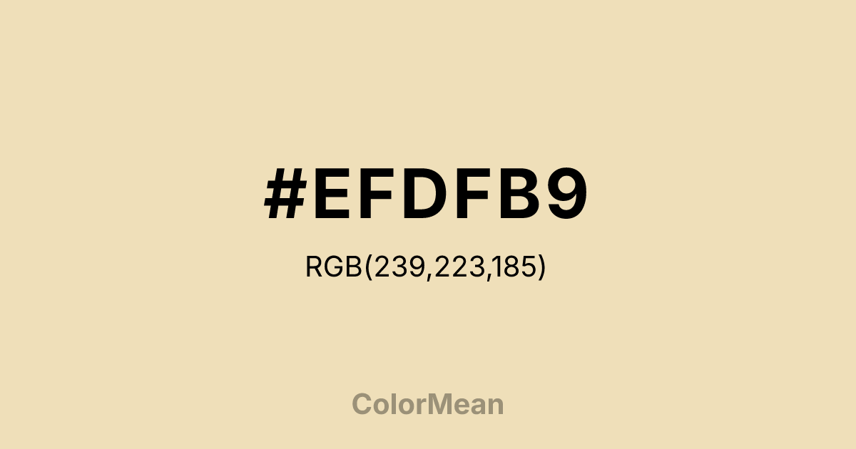 #EFDFB9 color swatch