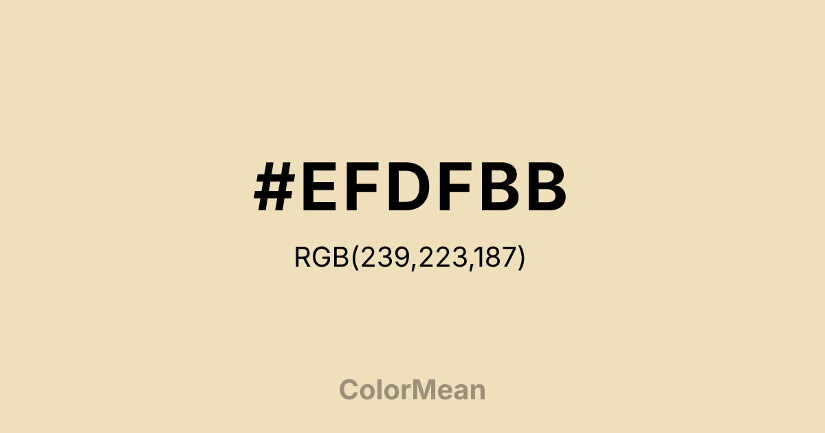 #EFDFBB color swatch