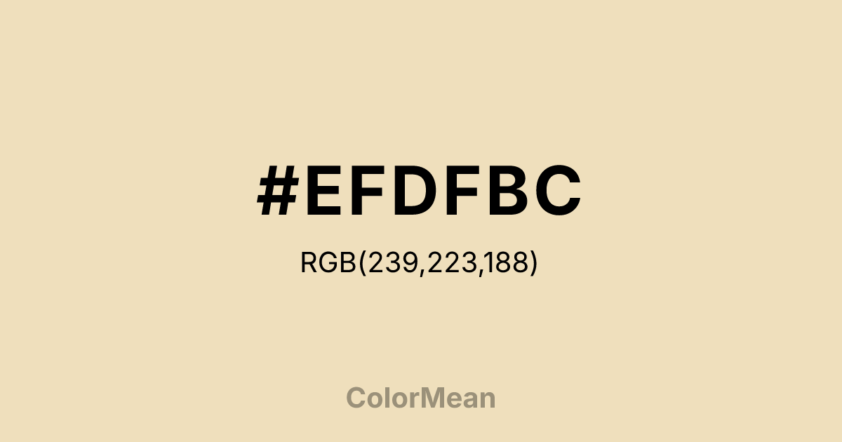 #EFDFBC color swatch