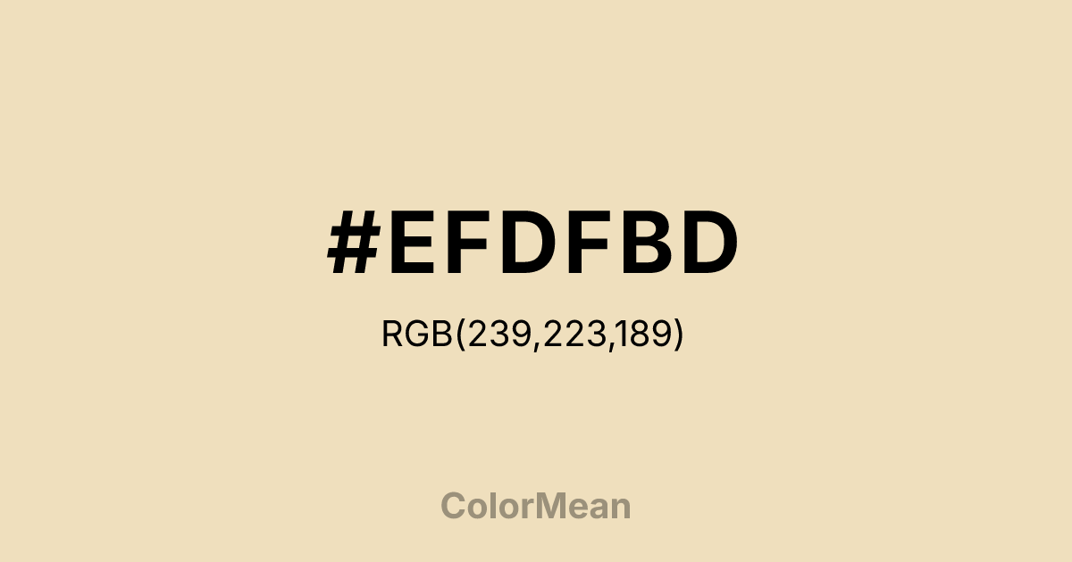 #EFDFBD color swatch