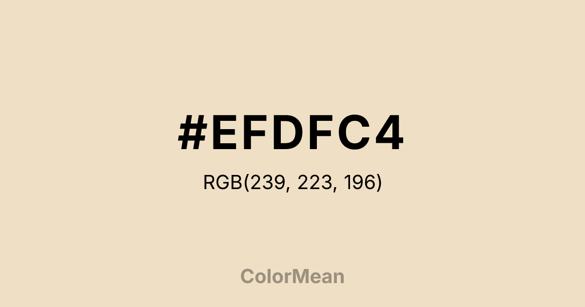 #EFDFC4 color swatch