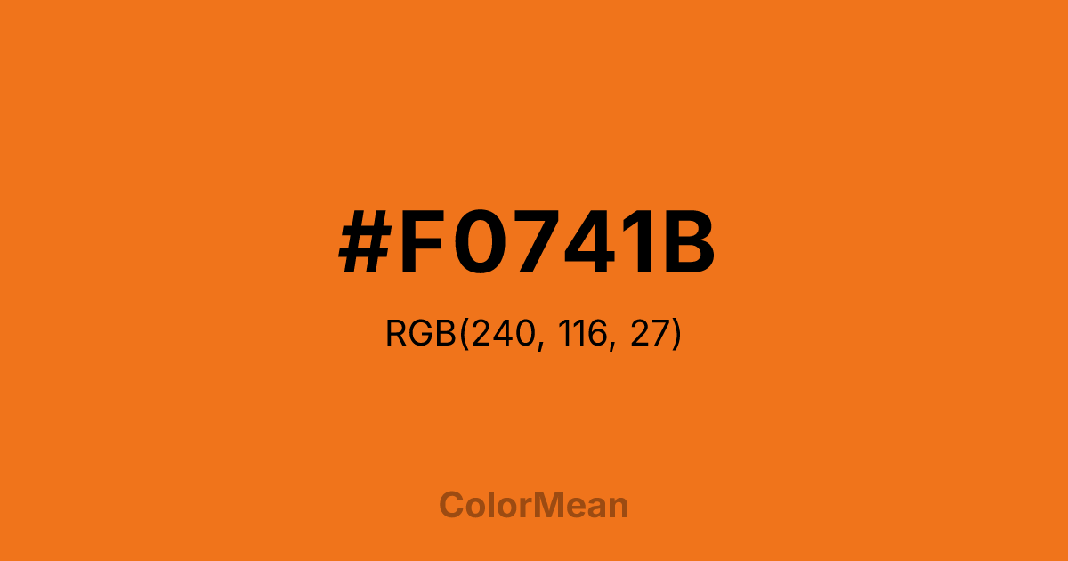 #F0741B color swatch