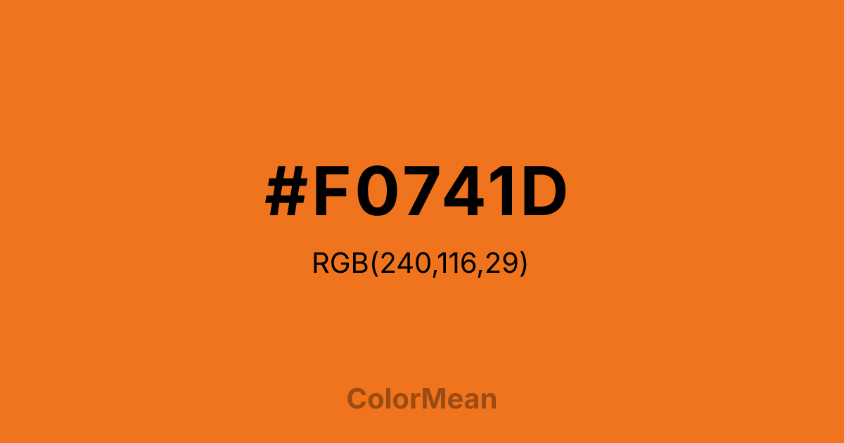 #F0741D color swatch