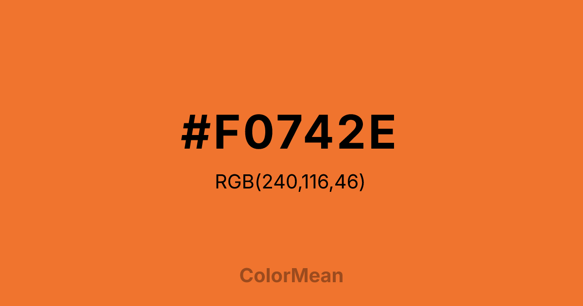 #F0742E color swatch